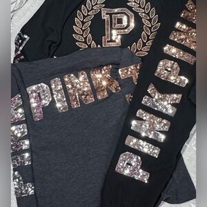 VS PINK VINTAGE OMBRE BLING 3PC SET NWOT